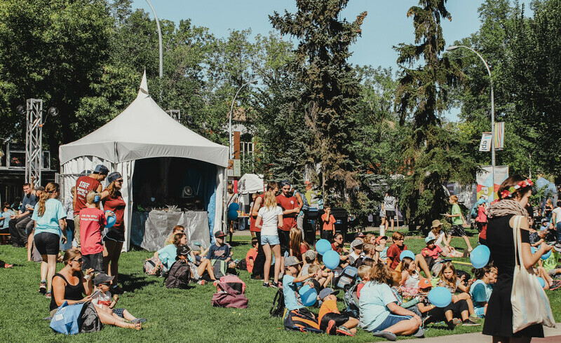 Special Event Rentals - Edmonton renting out white frame tent for Fringe Festival